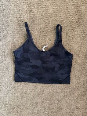 lululemon Align Black Charcoal Camo Tank Top size 12